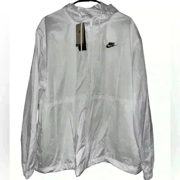 Nike Women’s Repel Woven White Lightweight Running Jacket Windbreaker Hooded - Picture 1 of 3